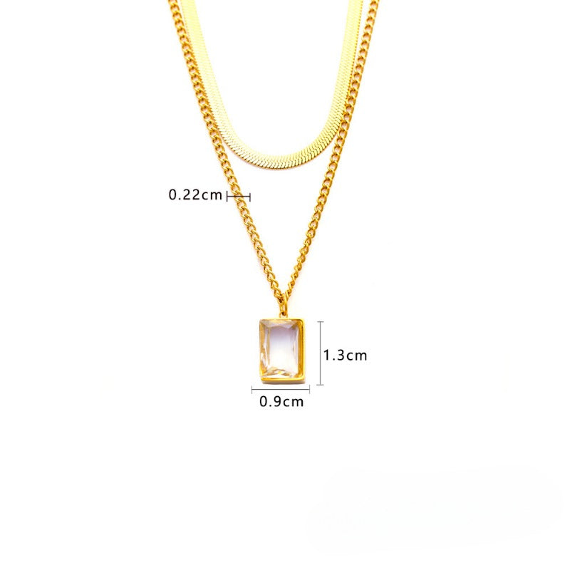 Wholesale Heart Shaped Titanium Steel Snake Bone Chain